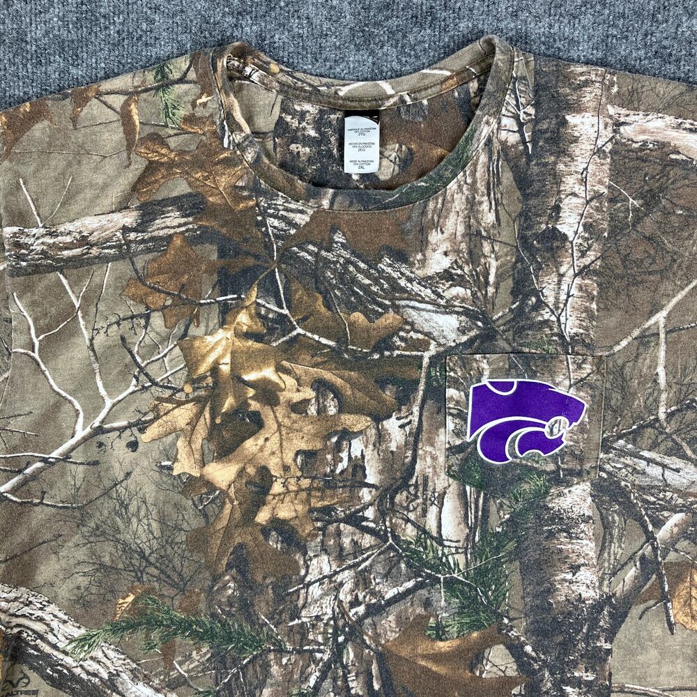Code V Camo T-Shirt Mens Size‎ 2XL Kansas State Wildcats Graphic Hunting Tee